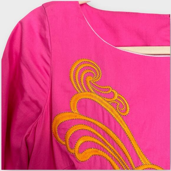 Lilly Pulitzer Pink Embroidered Shift Dress 2 - Picture 4 of 9